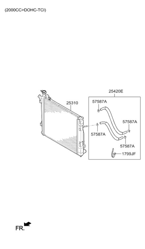 2017 Hyundai Santa Fe Sport Engine Cooling System Diagram 3
