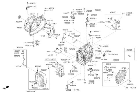 2016 Hyundai Santa Fe Sport Auto Transmission Case Diagram 2