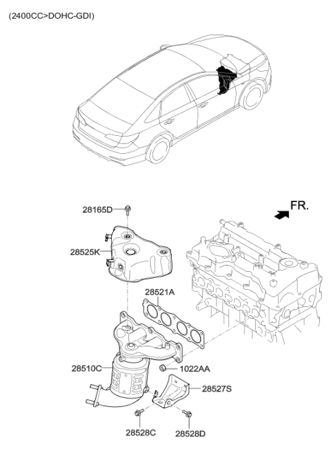 2016 Hyundai Sonata Exhaust Manifold Diagram 3