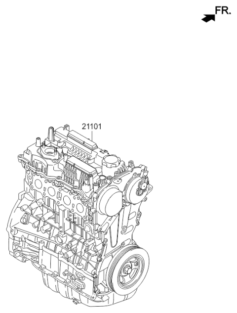 2015 Hyundai Sonata Engine Assembly-Sub Diagram for 21101-2GK14