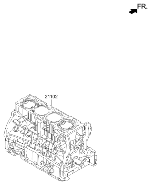 2016 Hyundai Sonata Short Engine Assy Diagram 2
