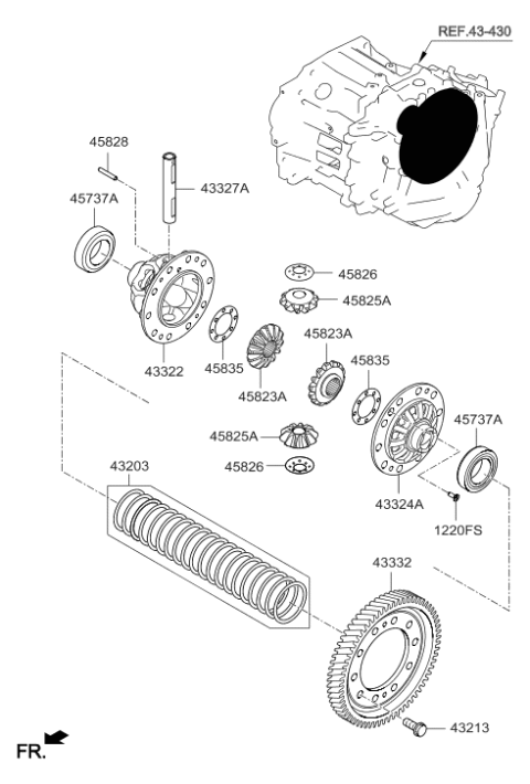 2015 Hyundai Sonata Transaxle Gear-Manual Diagram 2
