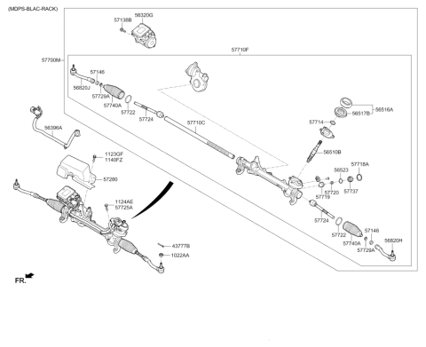 2017 Hyundai Sonata Bolt Diagram for 57138-L1000