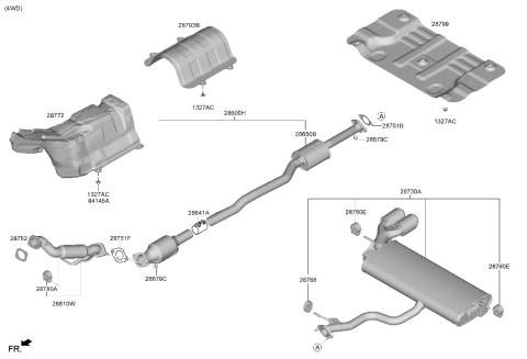 2026 Hyundai Kona Muffler & Exhaust Pipe Diagram 4