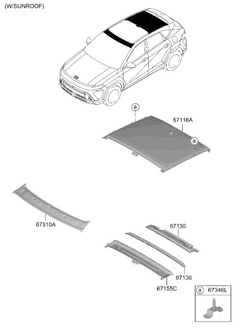 2026 Hyundai Kona Roof Panel Diagram 2