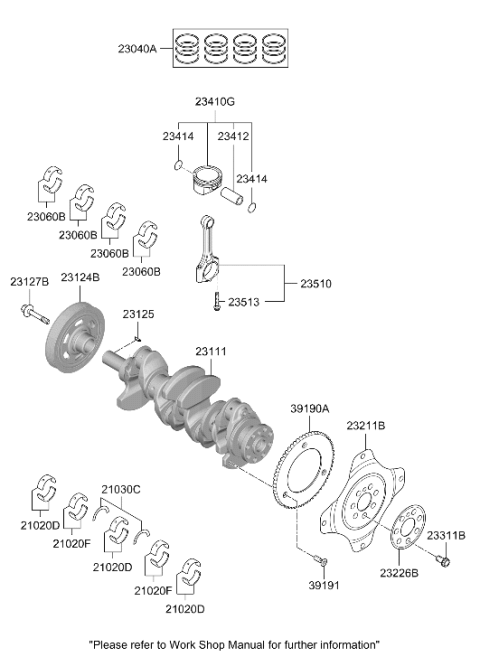 2026 Hyundai Kona Crankshaft & Piston Diagram 2