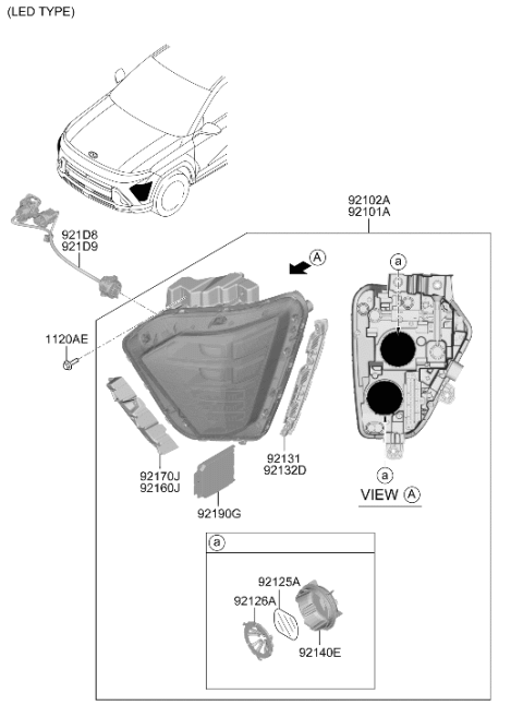 2026 Hyundai Kona Head Lamp Diagram 2
