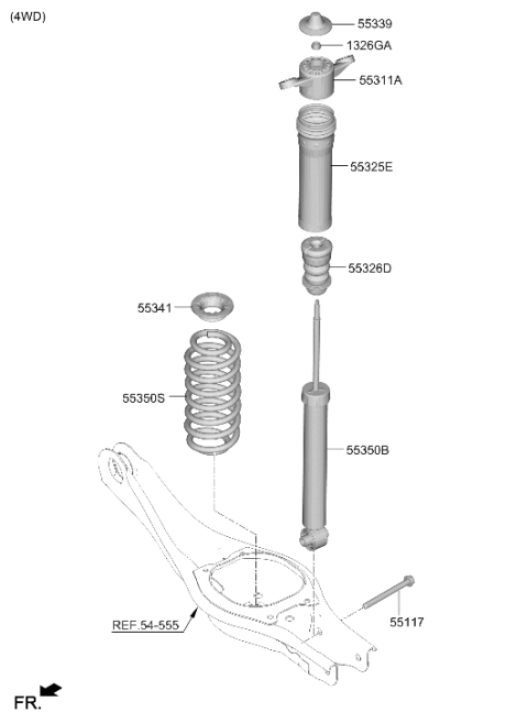 2026 Hyundai Kona Rear Spring & Strut Diagram 2
