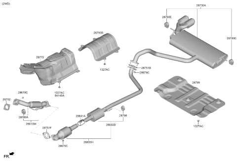 2025 Hyundai Kona Hanger Diagram for 28780-BE100