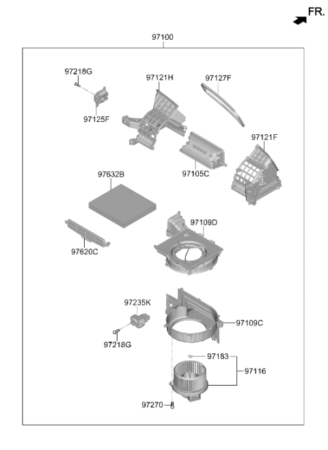 2026 Hyundai Kona Door Assembly-Intake Diagram for 97122-J9000