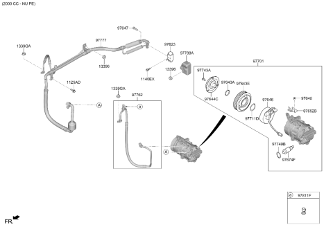 2026 Hyundai Kona Air conditioning System-Cooler Line Diagram 2