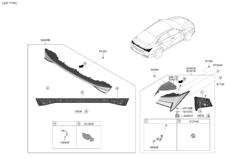 2022 Hyundai Elantra Hybrid Rear Combination Lamp Diagram 2