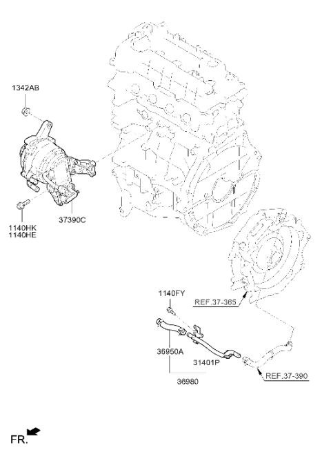 2021 Hyundai Elantra HSG Assembly-Generator Diagram for 37390-03920