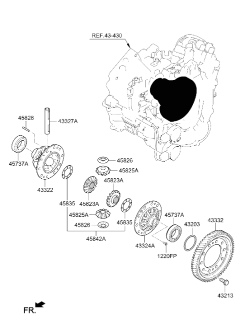 2021 Hyundai Elantra Hybrid Transaxle Gear-Manual Diagram 2