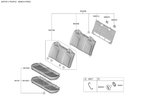 2021 Hyundai Elantra Hybrid 2nd Seat Diagram 2