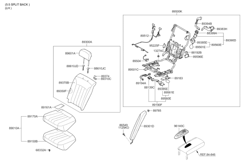 2010 Hyundai Equus Rear Seat Diagram 4