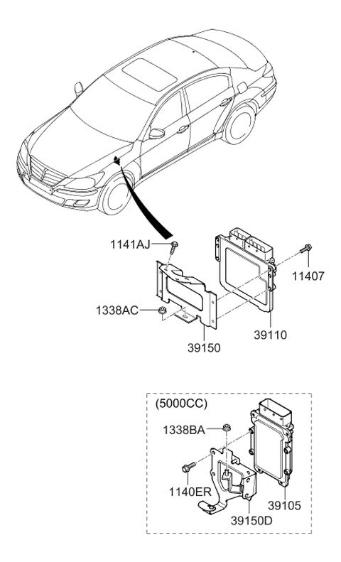 2010 Hyundai Equus Electronic Control Diagram 3