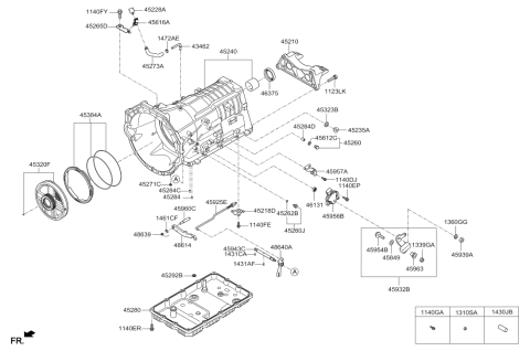 2010 Hyundai Equus Auto Transmission Case Diagram 2