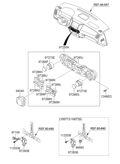 2010 Hyundai Equus Sensor Assembly-Air Quality Diagram for 97280-2G100