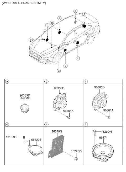 2019 Hyundai Sonata Speaker Diagram 2