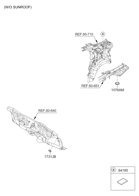 2019 Hyundai Sonata Sunroof Diagram 3