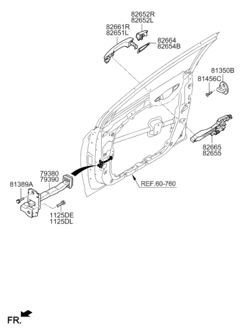 2018 Hyundai Sonata Front Door Checker Assembly Left Hand Diagram for 79380-C2000