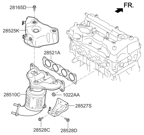 2019 Hyundai Sonata Exhaust Manifold Diagram 3