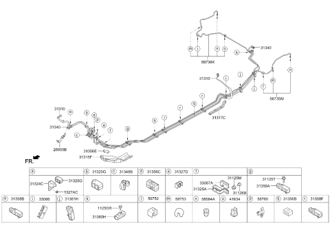 2018 Hyundai Sonata Clip-LPG Tube Mounting Diagram for 33067-C1000