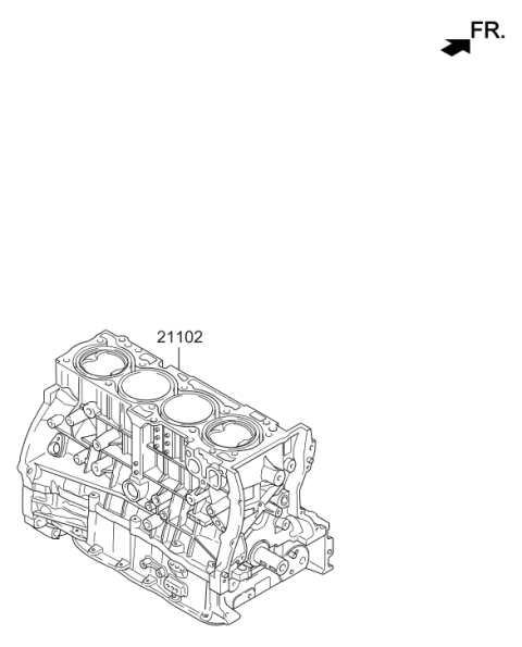 2019 Hyundai Sonata Short Engine Assy Diagram 2