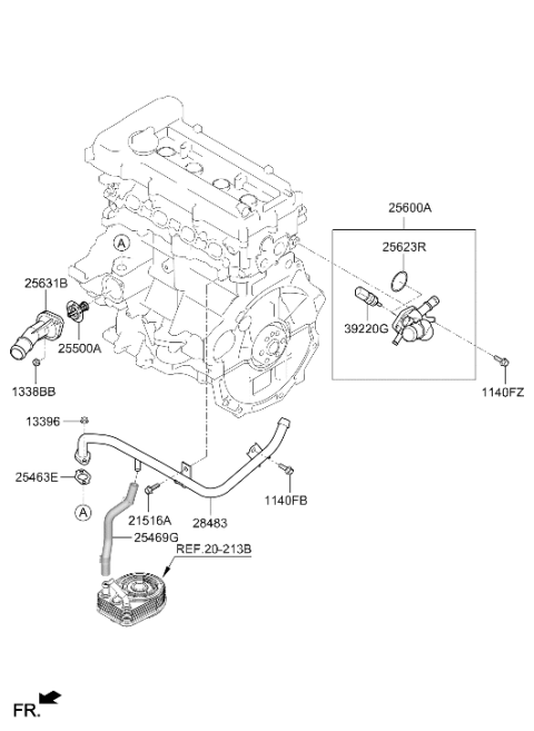 2019 Hyundai Sonata Coolant Pipe & Hose Diagram 5