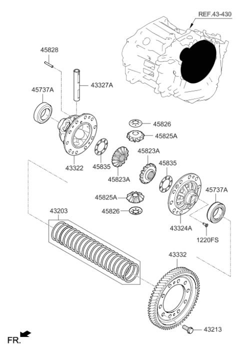2019 Hyundai Sonata Transaxle Gear-Manual Diagram 2