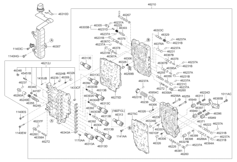 2019 Hyundai Sonata Transmission Valve Body Diagram 2
