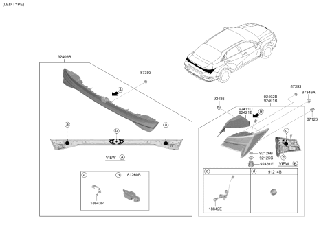2024 Hyundai Elantra Hybrid Rear Combination Lamp Diagram 2