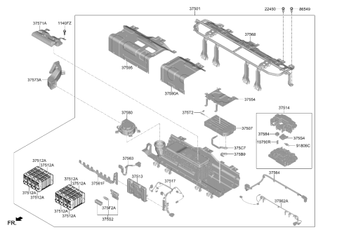2025 Hyundai Elantra Power Relay Assembly Diagram for 37514-BY000