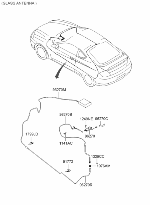 2001 Hyundai Tiburon New Body Style Antenna Diagram 2