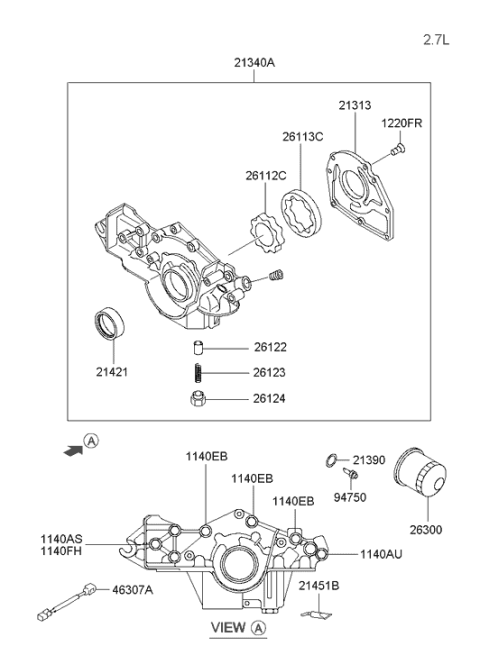 2001 Hyundai Tiburon New Body Style Front Case Diagram 2
