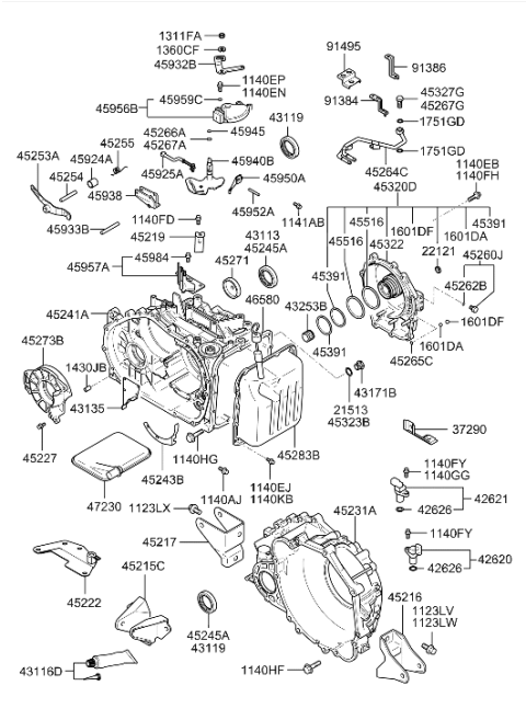 2001 Hyundai Tiburon Bolt Diagram for 11234-12256-P