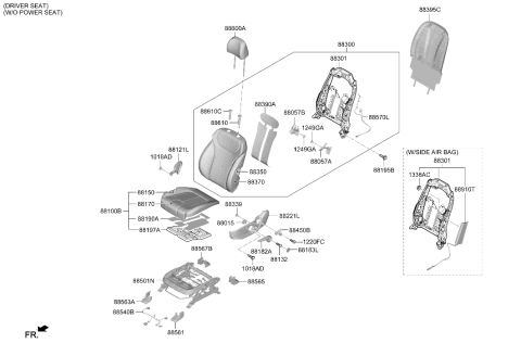 2020 Hyundai Santa Fe Front Seat Diagram 3