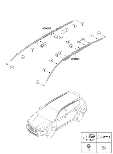 2019 Hyundai Santa Fe Air Bag System Diagram 2