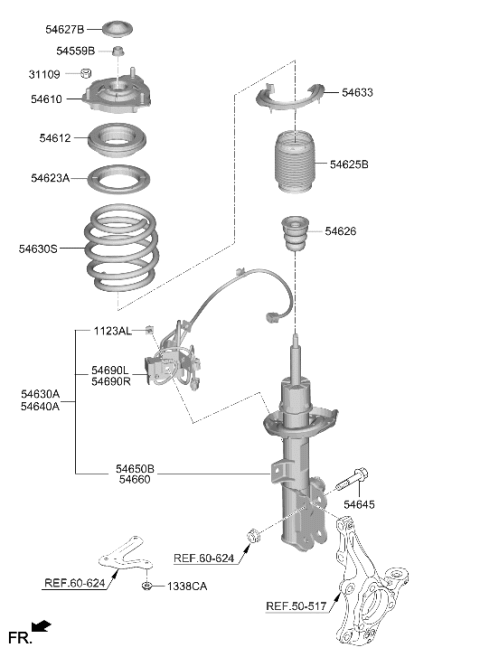 2026 Hyundai Elantra N Bolt Flange Diagram for 54645-4H000