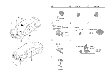 2025 Hyundai Elantra N Front View Camera Unit Assembly Diagram for 99210-IB500