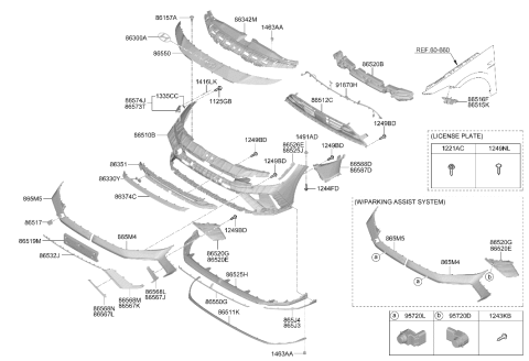 2026 Hyundai Elantra N COVER ASSY-FR BUMPER Diagram for 86511-AANA0