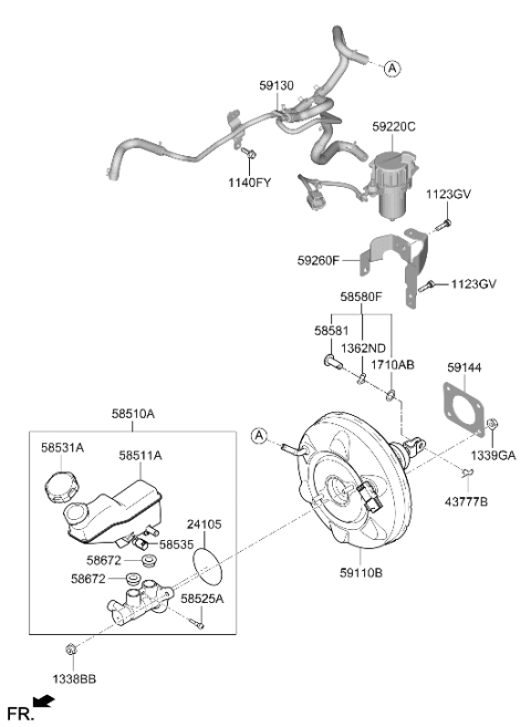 2026 Hyundai Elantra N SWITCH ASSY-LEVEL INDICATOR Diagram for 58535-L1000