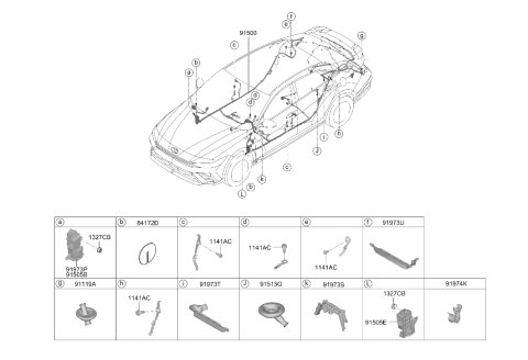 2026 Hyundai Elantra N Protector Wiring Diagram for 91961-AA145