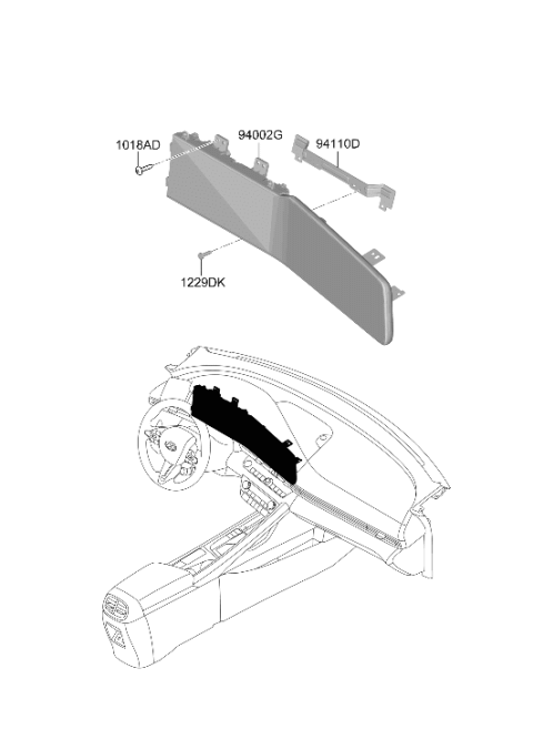 2024 Hyundai Elantra N Instrument Cluster Assembly Diagram for 94093-IB000