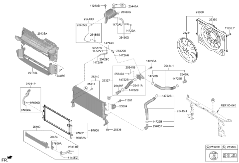 2024 Hyundai Elantra N Radiator Assembly Diagram for 25310-IB500