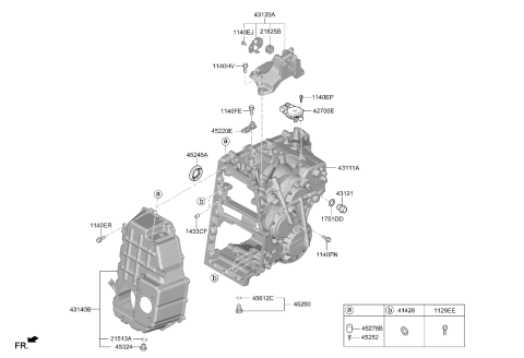 2023 Hyundai Elantra N Transaxle Case-Manual Diagram 2