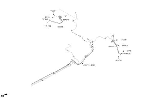 2022 Hyundai Elantra N Brake Fluid Line Diagram 2