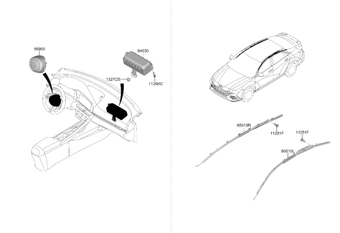 2023 Hyundai Elantra N AIR BAG ASSY-PASSENGER Diagram for 80310-IB500