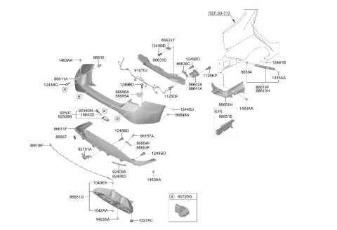 2022 Hyundai Elantra N Ultrasonic Sensor Assembly - P.A.S Diagram for 99310-AA100-R2P
